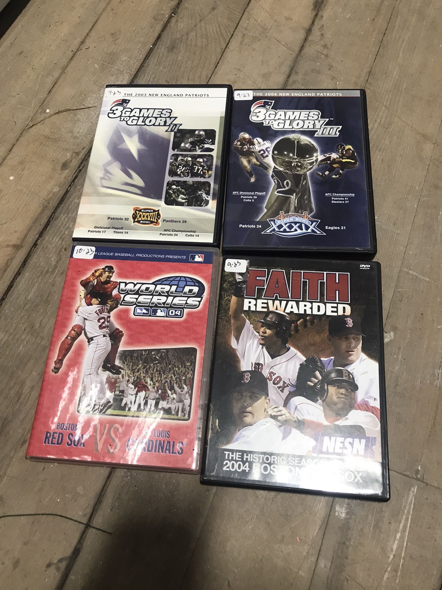 Red Sox And Patriots Dvds
