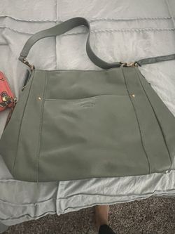 Real Leather Purse Save Green