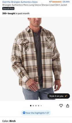 Wrangler Sherpa Lined Flannel Jacket Size L