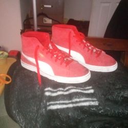 Almost New Puma Leather Basketball Shoes