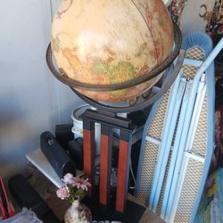 Globe With Stand Heavy  In Good Condition  Nice