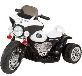Kids 6V Electric Police Motorcycle 3-Wheel Ride On Toy Ages 3 to 6 NEW