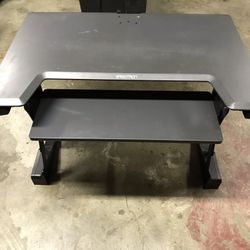 Black & Gray Computer Riser Desk Top Deck….