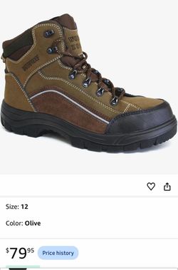 Work Zone Waterproof Work Boot Size 12