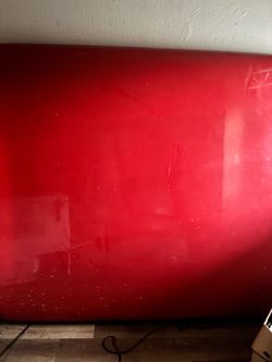 Hard top truck bed cover red