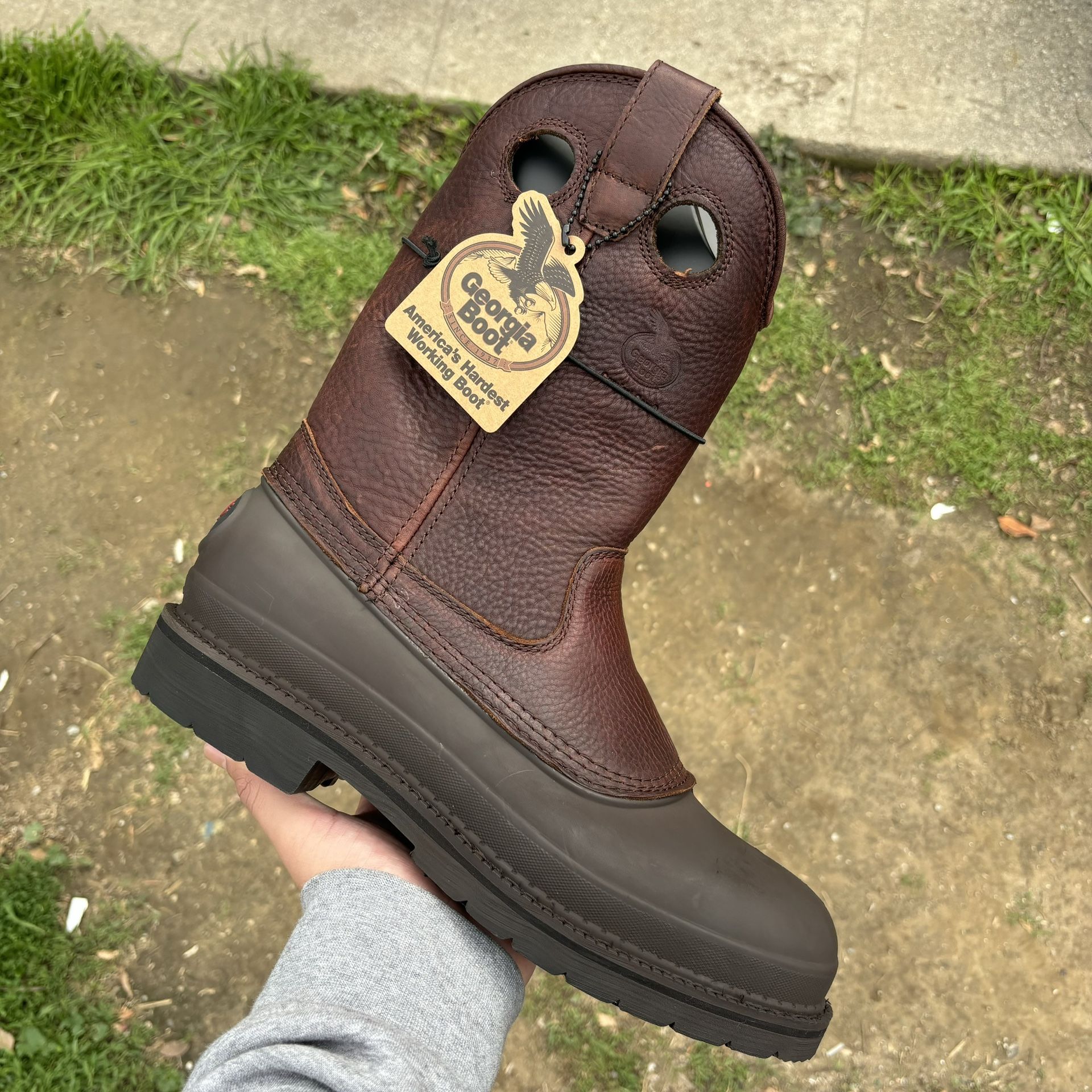 Georgia Boot Men's Muddog Pull On Steel Toe Comfort Core Work