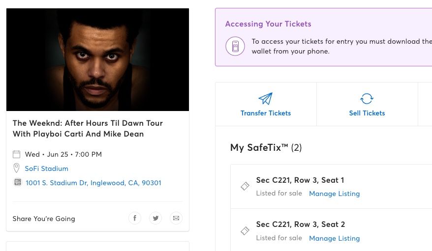 2 Tickets For Weekend Concert