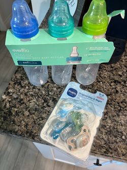 Bottles and pacifier