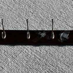 Hooks On Wooden Board Hanging 