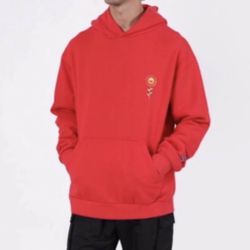 J BALVIN MORADO X TAKASHI MURAKAMI FLOWER HOODIE RED EXCLUSIVE Size Large