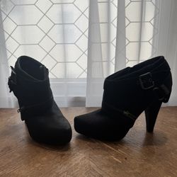Size 39 Or 8.5 Aldo All Suede Boots Booties Women’s Shoes