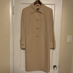 Cinzia Rocca Lightweight Overcoat Coat Womens Tan Wool Size 10