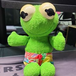 Vintage Kermit The Frog Avon Plush Muppet Babies  1989