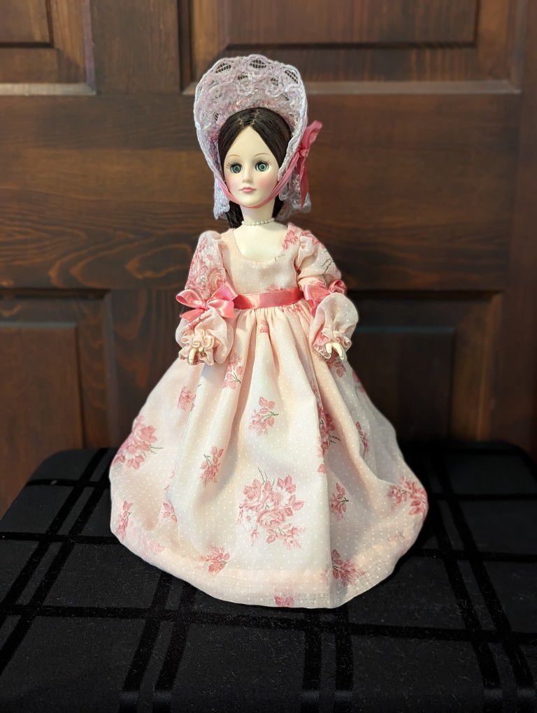 Southern Belle Doll with doll stand