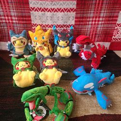 Pokemon Plush Rayquaza Groudon Kyogre Pikachu Plush