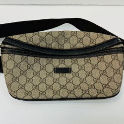 GUCCI GG supreme Beige Waist Pouch Bum Bag Shoulder Authentic