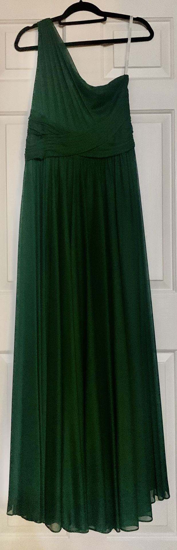 Emerald Green One Shoulder Full Length Formal Dress