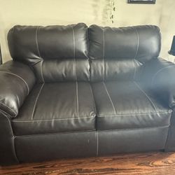 Faux Leather Sofa 