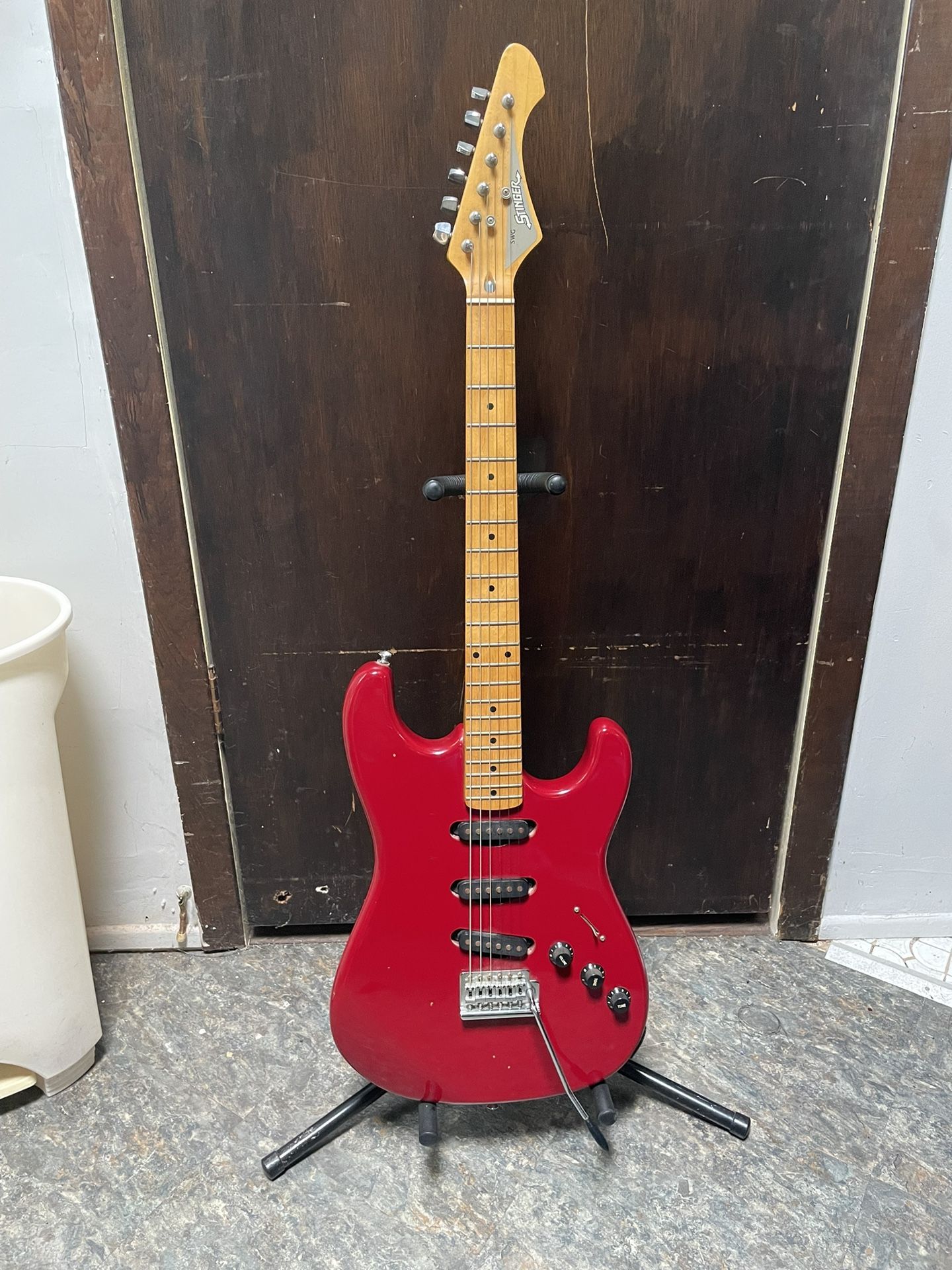 Vintage 1980s C. F. Martin SWG Stinger Strat Style Electric Guitar