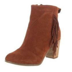 Brand New Tom’s Lunata Cognac Suede With Fringe