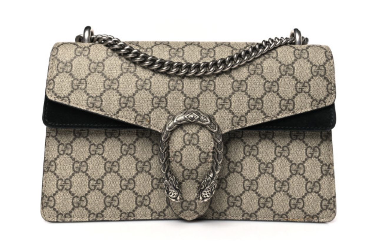 GG Supreme Monogram Small Dionysus Shoulder Bag Black