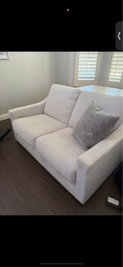 Light Gray Fabric Loveseat