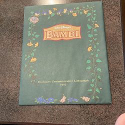 Disney Original Lithograph 1997 Bambi!!