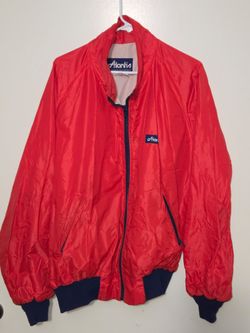 VINTAGE Atlantis Men Jacket Full Zip Red/Blue Large