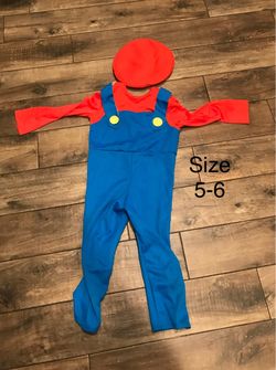 Mario Bros Kid Costume - size 6-7