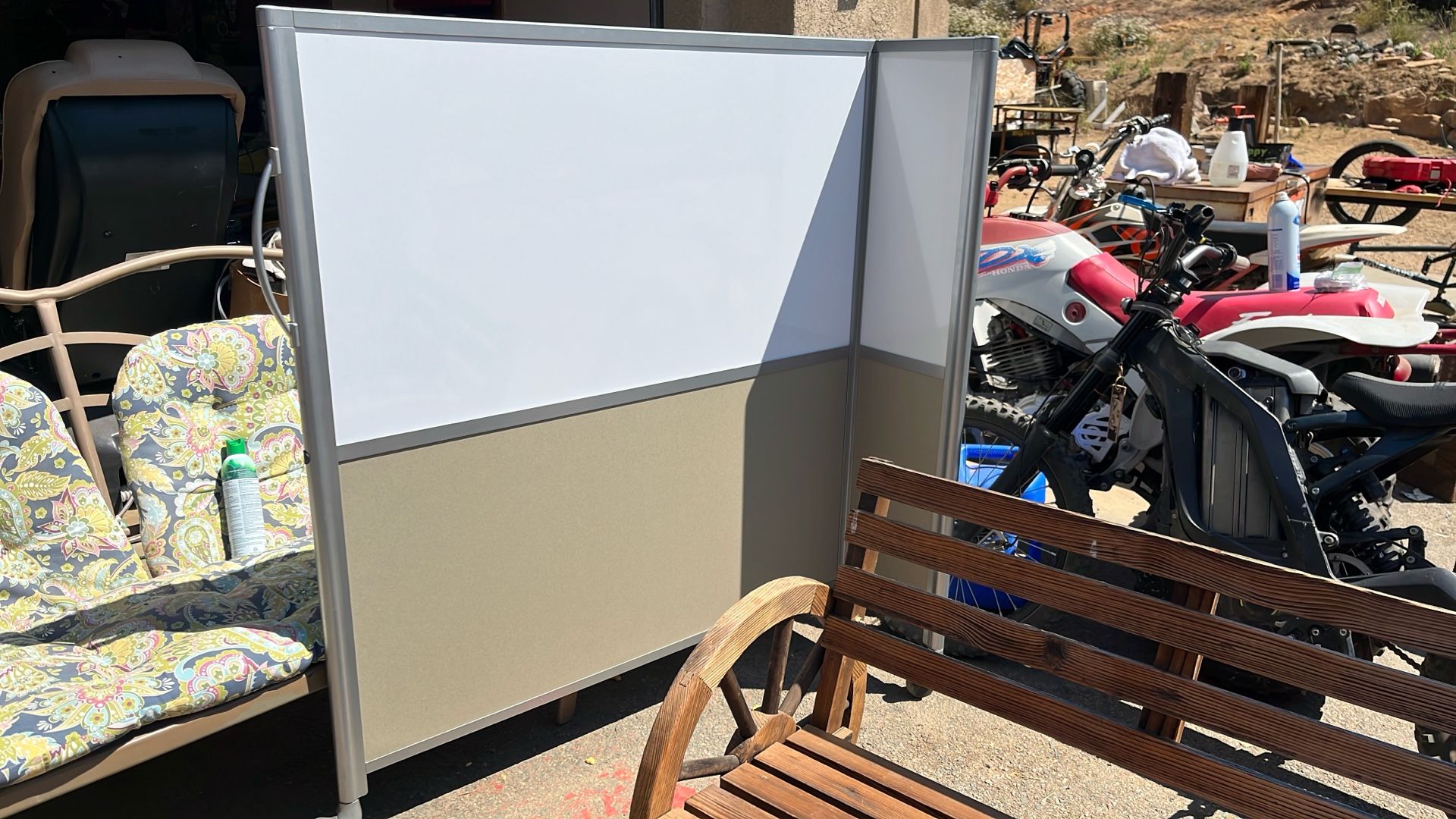 Dry erase board divider