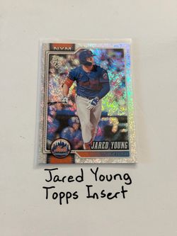 Jared Young New York Mets Outfielder Topps Short Print Insert Card.