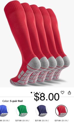 CWVLC Soccer Socks (1/3/5 pairs) Team oSport Knee High Socks for Adult Youth 