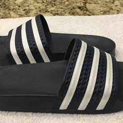 Adidas Slides Youth Size 5 Navy Blue 