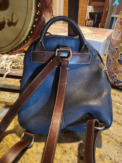 Brighton Blue Leather Convertible Backpack Handbag