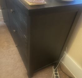 Solid Wood 6-Drawer Dresser - Dark Espresso