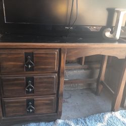 Antique Solid Wood Desk
