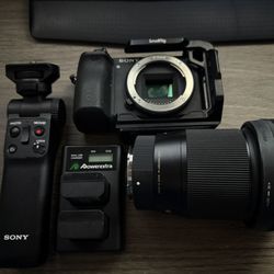 Sony Alpha A6500 Mirror less Camera W/ Sigma 16mm 1.4 Lenses + Extra