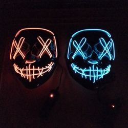 Light Up Masks&_RED & BLUE_NEW_$6 Each
