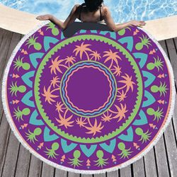 Mandala Microfiber Beach Round Towels (60 Inch)