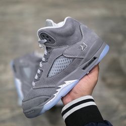Kids Jordan 5 Wolf Grey