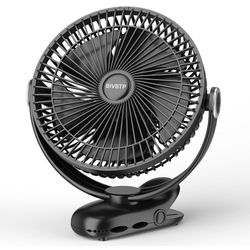 Brand New 12000mAh Clip on Fan Rechargeable, 8 Inch Car Fans with Sturdy Clamp & 4 Speeds Strong Airflow,6-30hrs Quiet Personal Fan