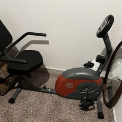 Marcy Recumbent Exercise Bike with Resistance ME-709