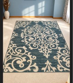 Blue and Tan Rug