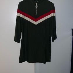 Green Shirt  Dress  $5 size 2X fits like L 