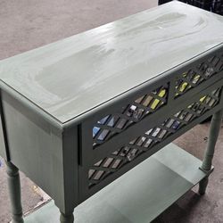 Mirrored Side Table With Drawers