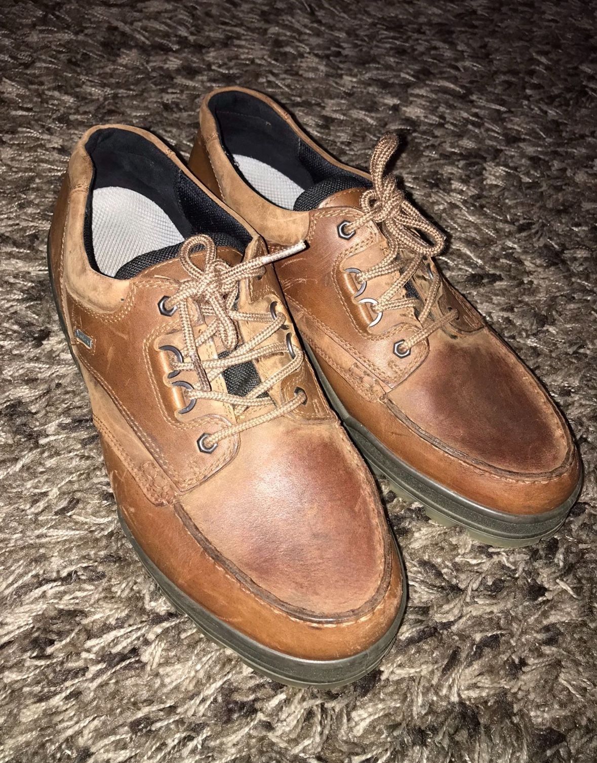 Ecco Men's Track 25 Low Gore Tex Casual Hiking Leather Shoes Bison EUR 48 USA 15