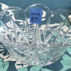 Crystal Lenox Island Breeze Pattern Bowl