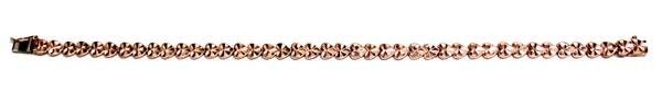 Ladies 14K Rose Gold Heart Bracelet