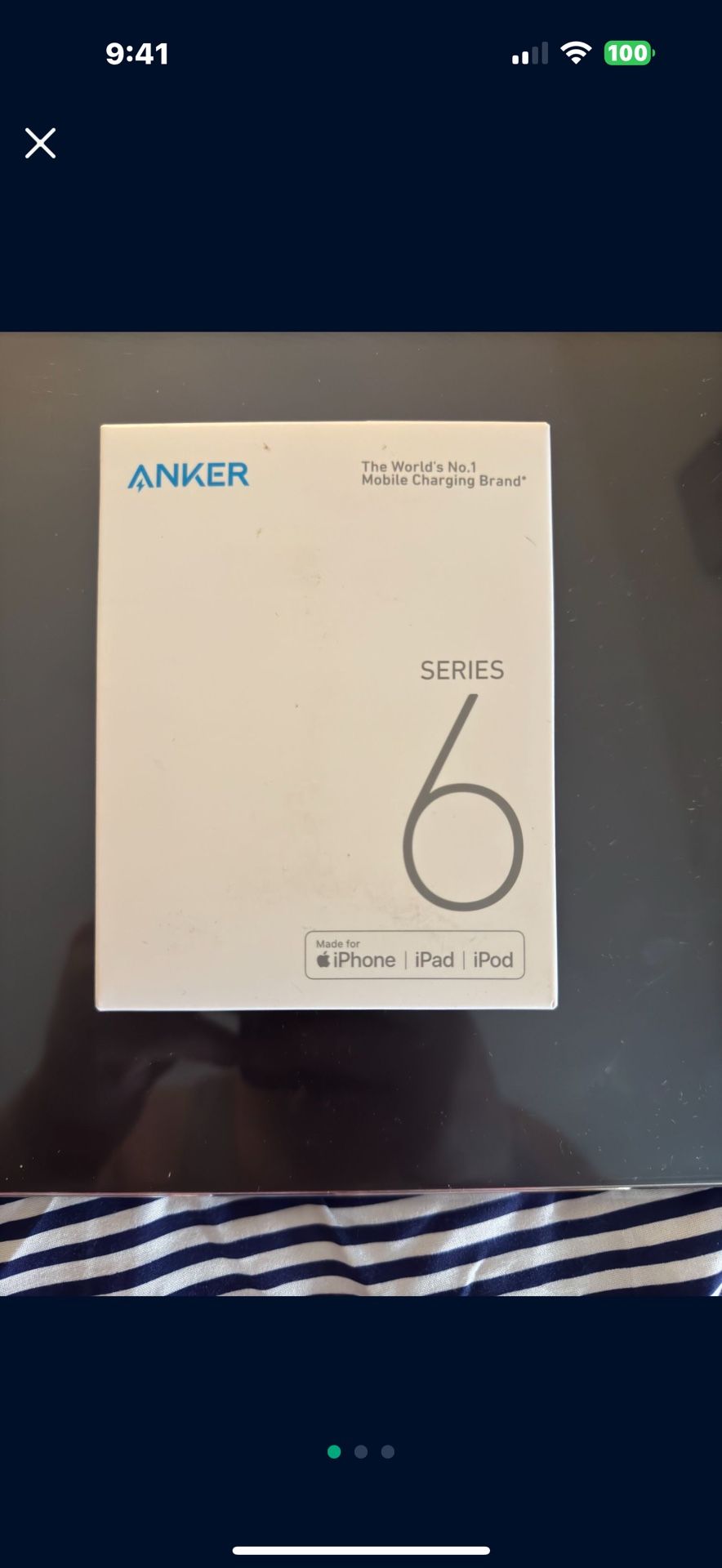 Anker Nano Power Bank with Built-in Lightning Connector, Portable Charger 5,000mAh.