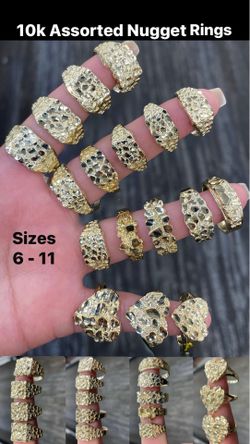 10KT Gold Nugget Style Rings $250-$995